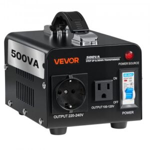 Pingemuundur, 500VA, 110 V ja 220 V vahel, USA ja EL pistikupesadega