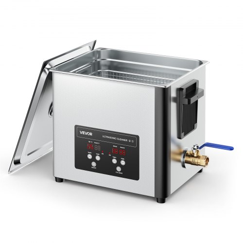 10 l ultrahelipuhasti, korviga ja digitaalse ekraaniga, 180 W, 40 kHz