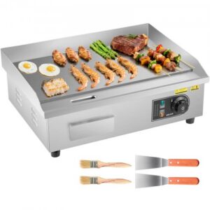Kaubanduslik elektriline grillplaat, 535 x 300 mm, 3200 W, reguleeritav temperatuur 50-300 °C