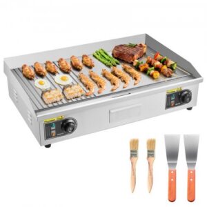 Kaubanduslik elektriline grillplaat, 28,54 x 15,75 tolli, 4400 W, pool sooneline pool sile, ilma pistikuta