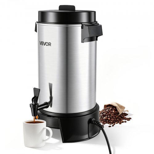 Komercinis kavos virimo urnas , 6,3 l, 42 puodelių, 1190 W, natūralaus aliuminio