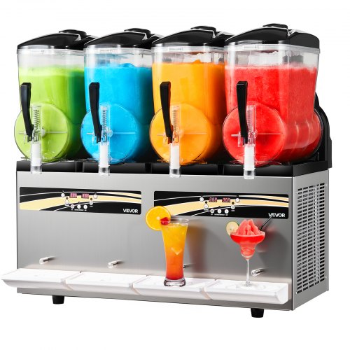 Kaupallinen slushjuomakone 4 x 12 l säiliöllä, itsepuhdistuva, malli X-480