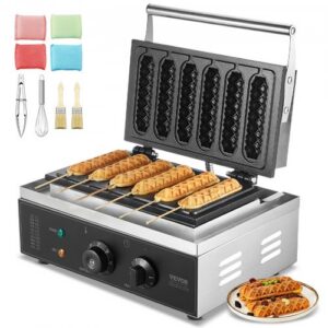 Vahvlite valmistaja, 6 tk, 1500 W, hõbedane, HT-119
