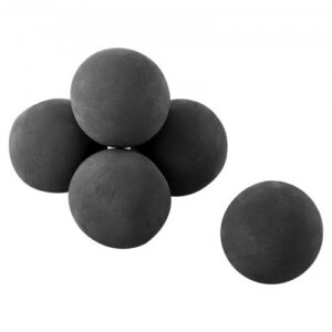 Keraamilised tulepallid, 125 mm, 6 tk, ümmargused tulekivid, must
