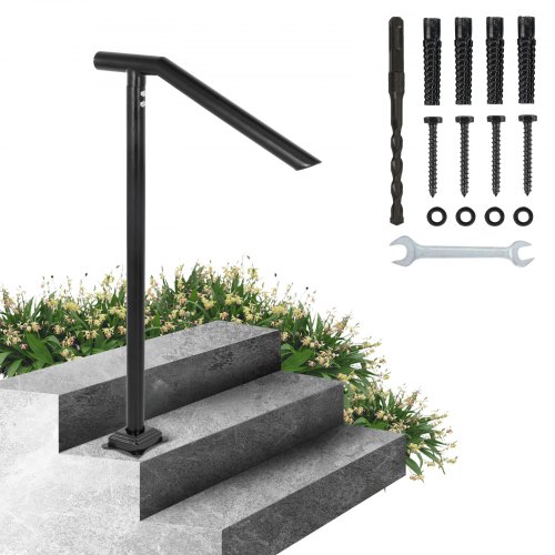 1–3 astme must terasest käsipuu treppidele, 200 kg, mudel DLZ-3STEP
