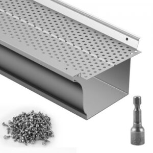 Renni kaitse, 127 mm laiune alumiiniumist lehefilter, 52 tk, 63,4 m kogupikkus, 4 mm augud