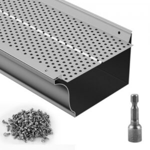Latako apsauga, 152 mm, aliuminio lapų filtras, 52 vnt., 528 cm, 4 mm skylės, 0,5 mm storio