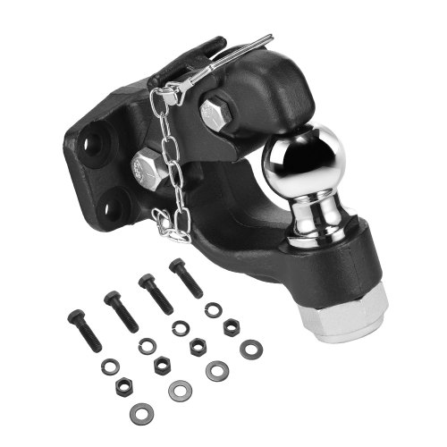 Pintle-koukku, 9070 kg vetokyky, 5,1 cm kuulakoukun ja 6,4–7,6 cm lunettas-renkaan yhdistelmä
