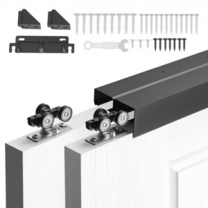 Kahe ukse bypass-liugukse furnituuri komplekt XC40B-6FT, alumiiniumsulam, 182,9 cm