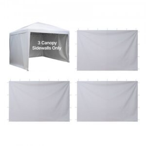 Varikatuse külgseinad 3 x 3 m pop-up varikatusele, 3 tk, valge, 300 x 200 cm