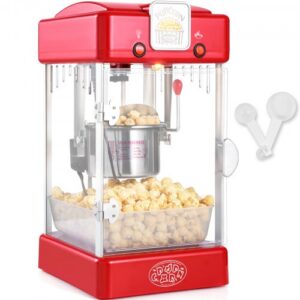 Popkorni valmistaja, 300 W, 71 g katel, 4 l partii kohta, lauapealne punaste detailidega