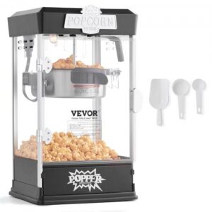 Popcornimasin, 480 W popkornimasin, 113 g katel, 5,7 l partii kohta, lauapealne popkornimasin, 3 kühvlit, kinostiilis, must