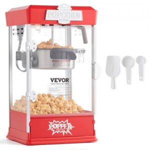 Popcornimasin, 480 W, 113 g katel, 3 kulbiga, punane