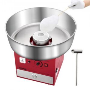 Elektriline suhkruvatimasin, 1000 W, 52 cm roostevabast terasest kauss, punane