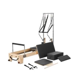 Koka pilatesas reformers mājas sporta zālei, divkāršas pretestības trenažieris, līdz 181 kg