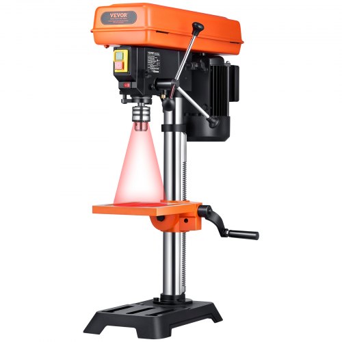 254 mm pöytäporakone, 550 W induktiomoottori, 550/950/1500/2000/2500 kierrosta/min, 0–45° kallistuva työpöytä