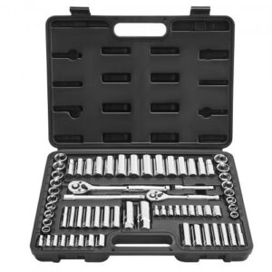Galvučių ir terkšlių rinkinys XL3266, 69 dalių, 9,5 ir 6,4 mm, CR-V legiruotas plienas