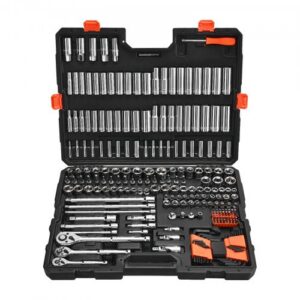 225-osaline padrunite ja narrekomplekt, 6, 4 mm, 9, 5 mm ja 12, 7 mm ajamiga, SAE ja meetermõõdustik