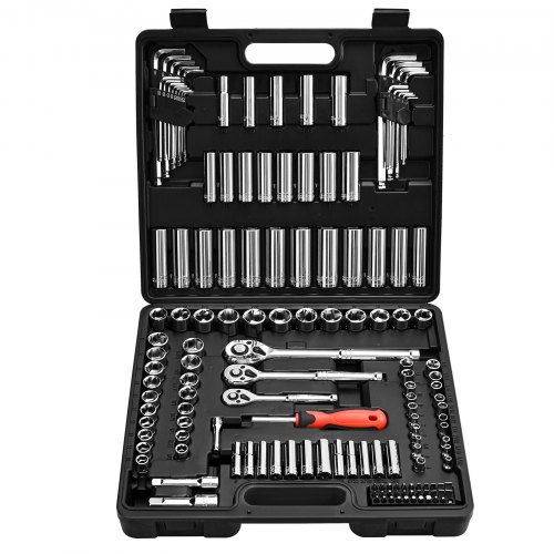 Galvučių ir terkšlių rinkinys XL3277, 149 dalių, 9,5 / 6,4 / 12,7 mm, CR-V legiruotas plienas