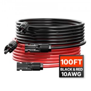 30,48 m päikesepaneeli pikenduskaabel, 6 mm² / 10 AWG, komplekt 2 tk
