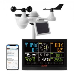 7 viename Wi‑Fi meteorologinė stotis su lauko jutikliu, 19,1 cm ekranas