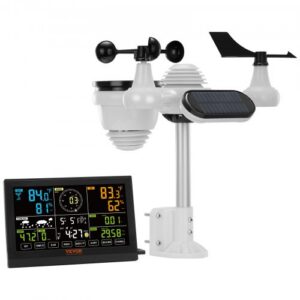 Belaidė meteorologinė stotis 7-in-1, su 19 cm spalvotu ekranu