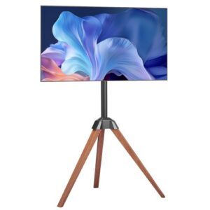 Kolmjalgne TV-alus 40–165 cm teleritele, kuni 45 kg, 18° vasakule ja paremale pööramine, tammejalad, VESA 600 x 400 mm
