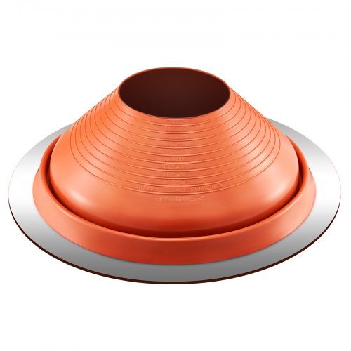 Stogo vamzdžio sandarinimo gaubtas, vamzdžiui OD 10"–19", silikoninis, raudonas metalinis pagrindas