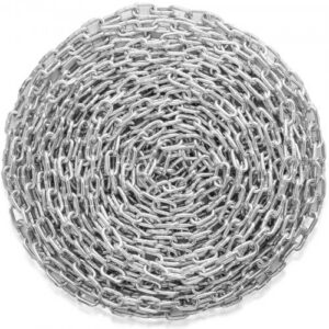 Tsingikattega proof coil kett, 8 mm x 28 m, 756 kg töökoormus, 2 kiirlüliga