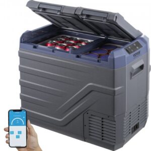 Autokülmik, 40 l kahe tsooniga kaasaskantav sügavkülmik, 12/24 V DC ja 100-240 V AC, mudel NLS55