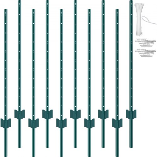 Žoga stabs , U veida, tērauda, zaļš, 122 cm, 10 gab.