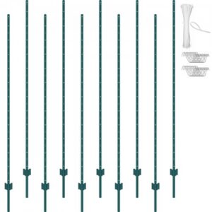 10 tk U-profiiliga metallist aiapostid, 213,36 cm, rohelised