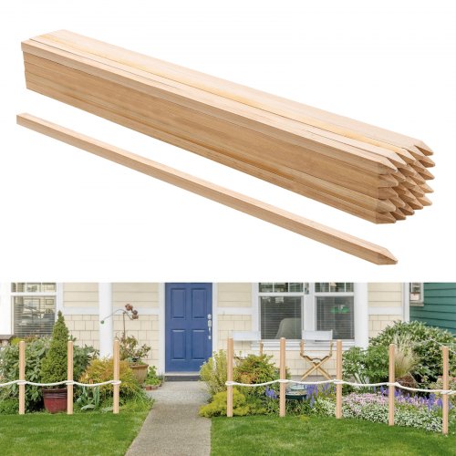 Puiset puutarhakepit, 25 kpl, 19,05×19,05×914,4 mm puutarhakepit teräväkärkinen, kuusipuinen kasvituki