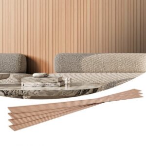 Akustinės sienų plokštės , 8 vnt., WPC, uosio medienos spalva, 245 x 17 cm
