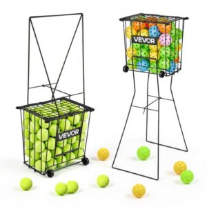 Tennisepallikoguja, mahutab 75 tennisepalli, ratastega pickleballi korvkäru pallide kogumiseks
