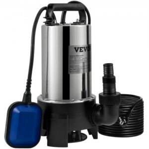 Panardinamasis nešvaraus vandens siurblys, 1100 W, 20000 l/h, 10 m laidas, nerūdijantis plienas