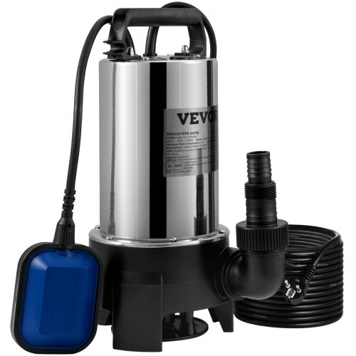 Uppopumppu likavedelle, 1100 W, 20000 l/h, 10 m johto, ruostumaton teräs
