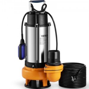 Upotettava likavesipumppu , 2200 W, 60000 l/h, 8 m johto, ruostumaton teräs