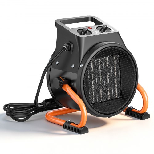 Siltumnīcas sildītājs ar ventilatoru, 2000 W, melns/oranžs, 21 x 16 x 22 cm