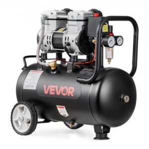24 l õhukompressor, 1,1 kW õlivaba paak, 68 l/min, max 8 bar, ratastel