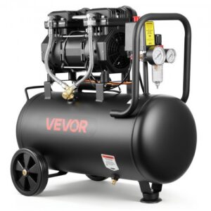 30 l õhukompressor, 1,5 kW, õlivaba, 126 l/min, 8 bar, ratastel