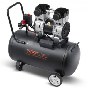 Õhukompressor, 60 l terasest paak, 2 hj, 9 m³/h 6,2 bar juures, õlivaba, 8,6 bar
