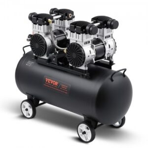 Õhukompressor, 75 l terasest paak, 4 hj, 18 m³/h 6,2 bar juures, õlivaba, max 8,6 bar