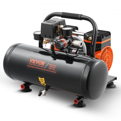 Oro kompresorius, 8 l plieninis bakas, 1 AG, 4,2 m³/h, be alyvos, 8 bar, 81 dB
