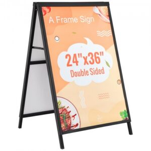 A formos šaligatvio reklaminis stendas HS-H36, dvipusis, plieninis, 61 x 91 cm