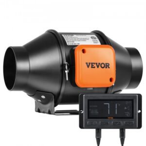 Inline kanaliventilaator 102 mm, 220,4 m³/h, EC-mootor, temperatuuri ja niiskuse kontroller