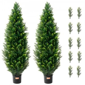 2 tk 121,9 cm kunstlik seedri topiaarpuu