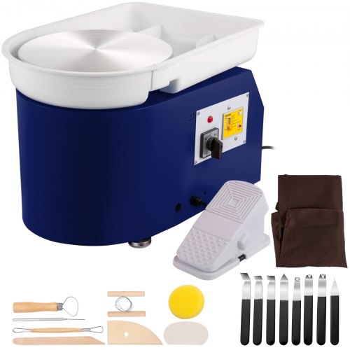 Keramikos žiedimo staklės 27,9 cm, 0–300 aps./min, 350 W, mėlyna