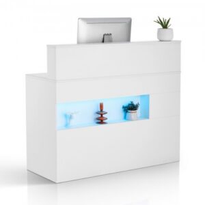 Registratūros stalas , MDF, baltas, 120 x 48 x 100 cm