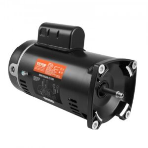 1,5 hj basseinipumba mootor, 56Y raam, 115 V / 230 V, 3450 p/min, 90 µF kondensaator, vasakpööre, kandiline äärik